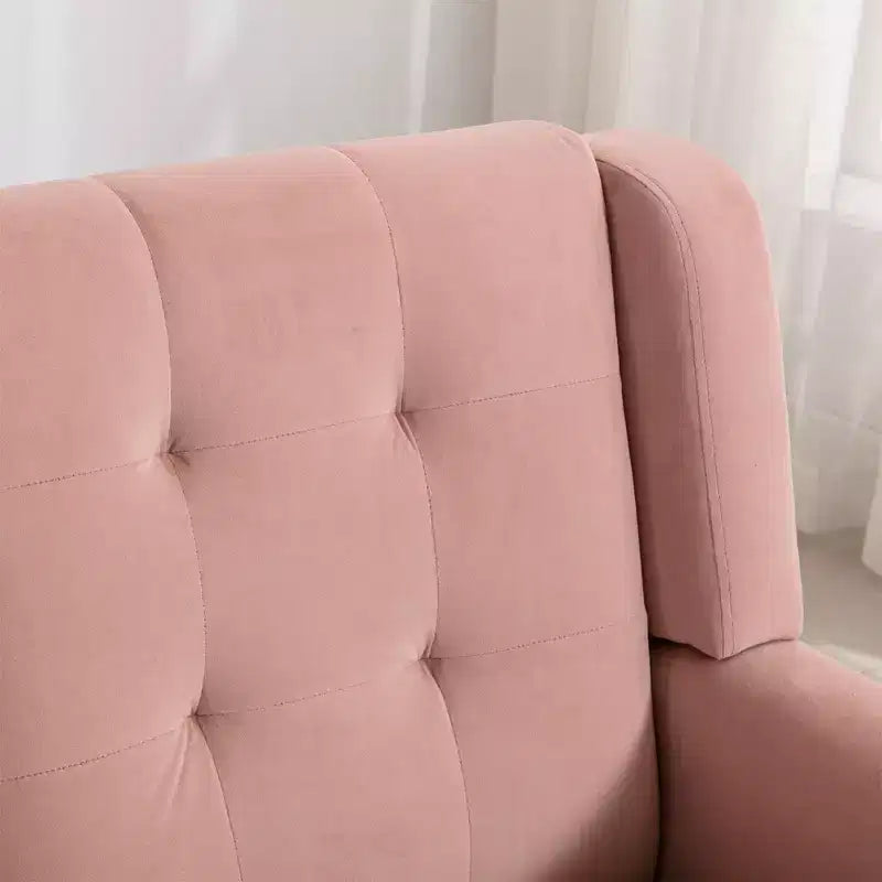 Fauteuil d'appoint capitonné multicolore avec pieds en bois, une place