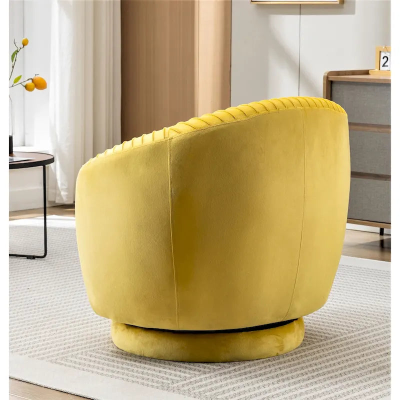 Small Milvo Velvet Swivel Barrel Chair