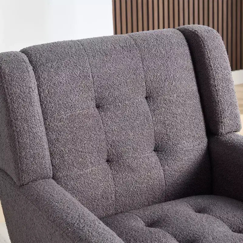 Fauteuil d'appoint capitonné multicolore avec pieds en bois, une place