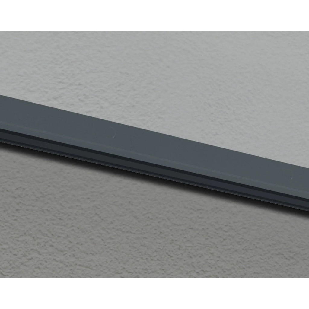 Auvent Sophia gris transparent pour portes et fenêtres de 0,9 m