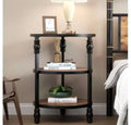 Vintage Style Side Table with Roman Column & Gourd Details for Living Room