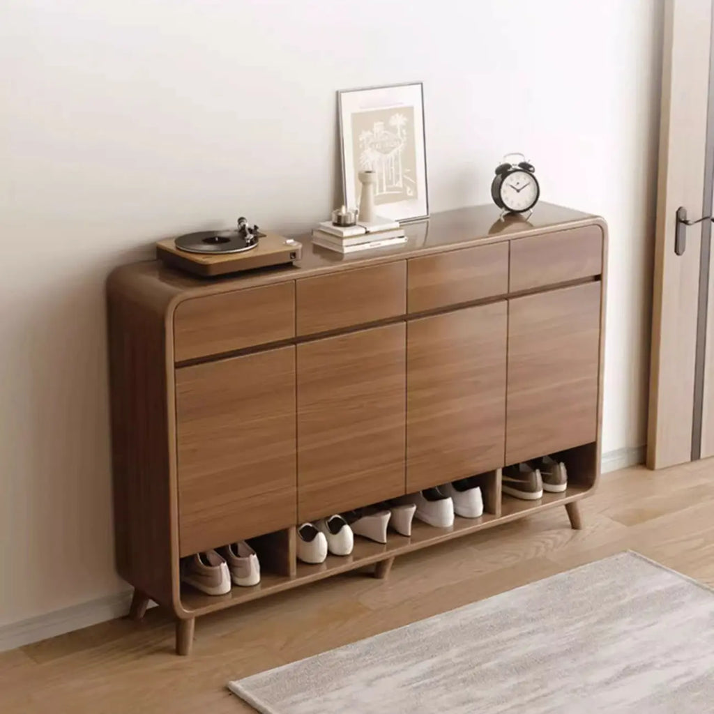 Modern Wood Hallway Medium Shoe Storage Cabinet