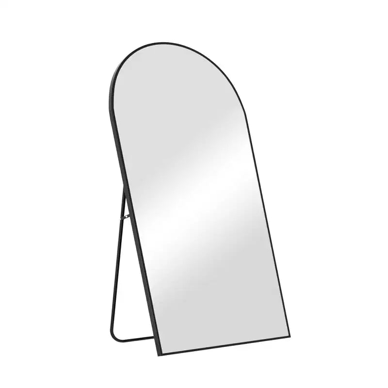 PexFix 39 in. W. x 71 in. H Full Length Arched Free Standing Body Mirror Metal Framed Wall Mirror Large Floor Mirror in Black