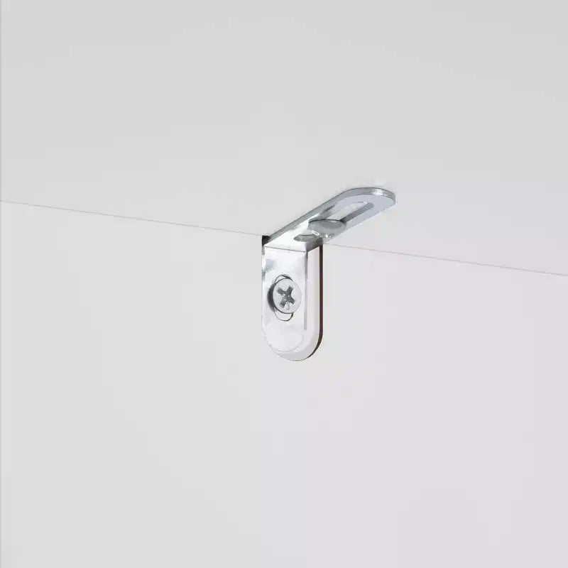 Meuble de rangement blanc à deux portes avec étagères réglables