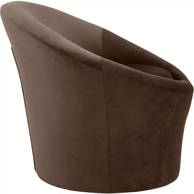 Fauteuil d'appoint en velours – Siège simple | Beige / Noir / Marron / Camel / Cognac / Crème / Vert / Fauve / Taupe