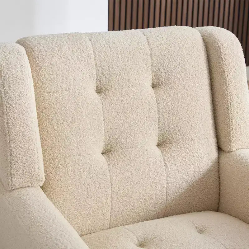 Fauteuil d'appoint capitonné multicolore avec pieds en bois, une place