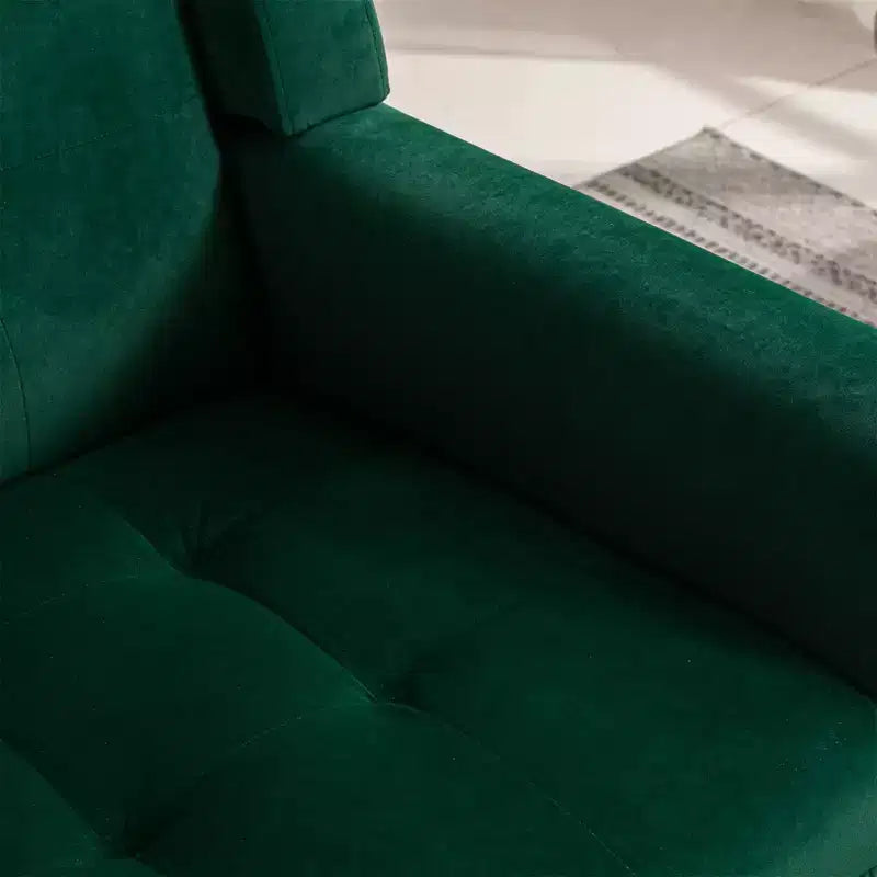 Fauteuil d'appoint capitonné multicolore avec pieds en bois, une place