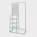 Metal Garment Rack with Mirror and Shelving - Brightroom