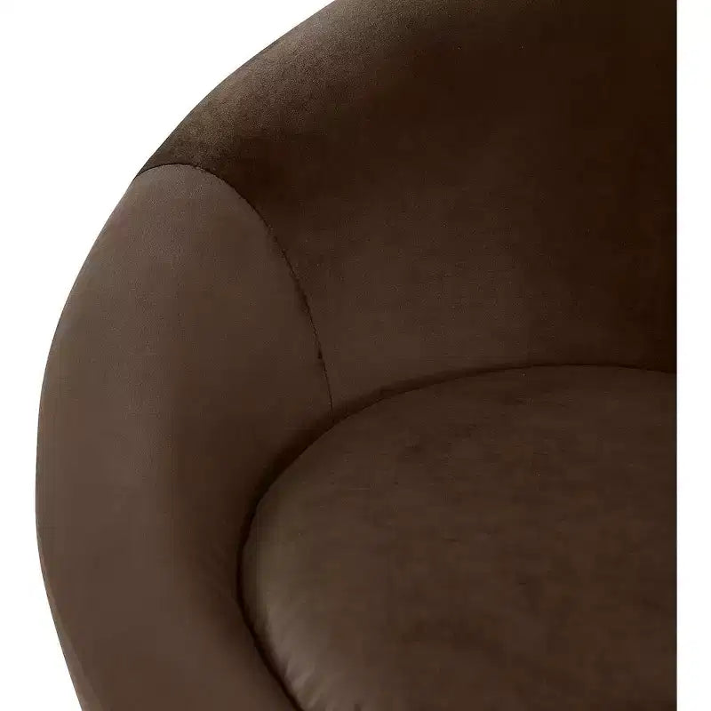 Fauteuil d'appoint en velours – Siège simple | Beige / Noir / Marron / Camel / Cognac / Crème / Vert / Fauve / Taupe