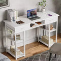 Bureau d'ordinateur à cadre en métal noir avec rangements, pour une personne, 120 x 40 x 77,7 cm