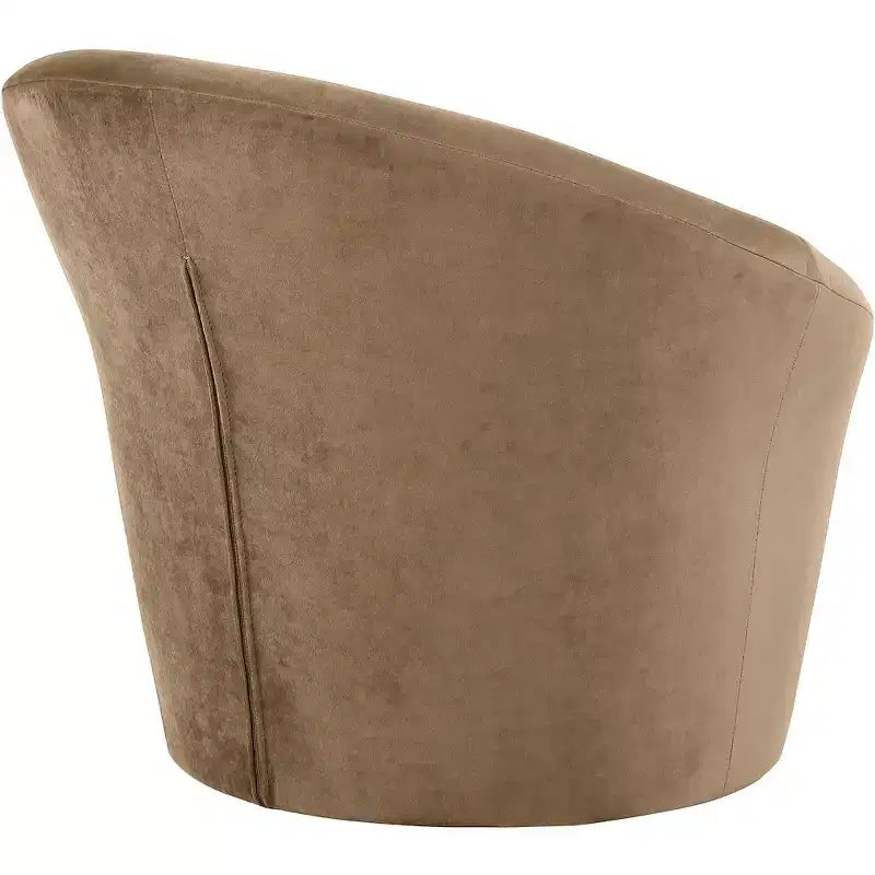 Fauteuil d'appoint en velours – Siège simple | Beige / Noir / Marron / Camel / Cognac / Crème / Vert / Fauve / Taupe