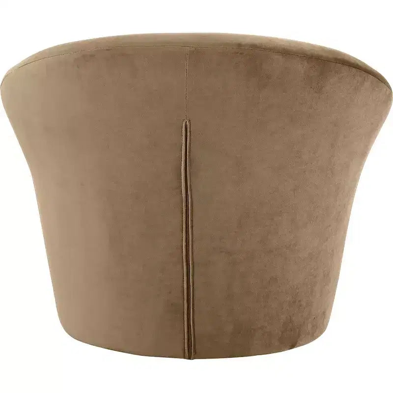 Fauteuil d'appoint en velours – Siège simple | Beige / Noir / Marron / Camel / Cognac / Crème / Vert / Fauve / Taupe