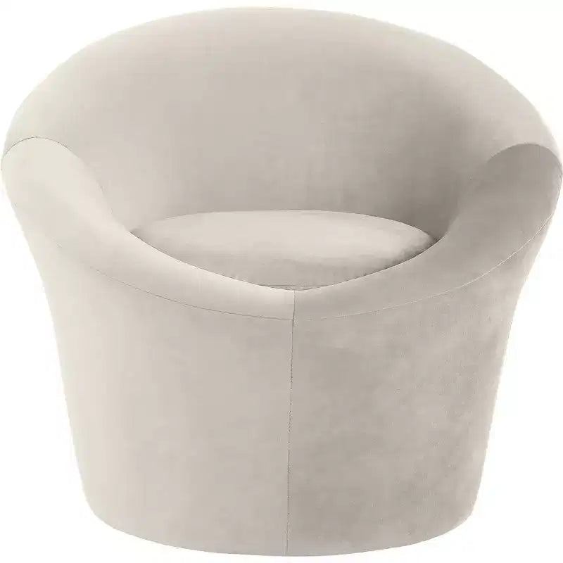 Fauteuil d'appoint en velours – Siège simple | Beige / Noir / Marron / Camel / Cognac / Crème / Vert / Fauve / Taupe