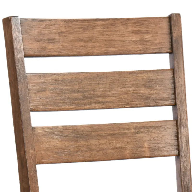 Slat Back Wood Dining Chairs Set of 4