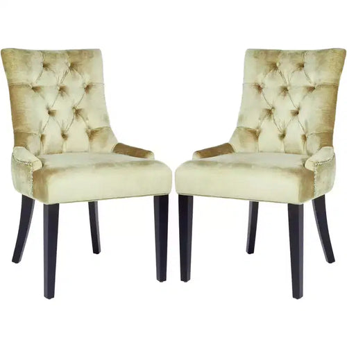 Abby 19 H Tufted Dining Chair With Nail Head Trim (Set of 2) - MCR4701 - Safavieh Couture