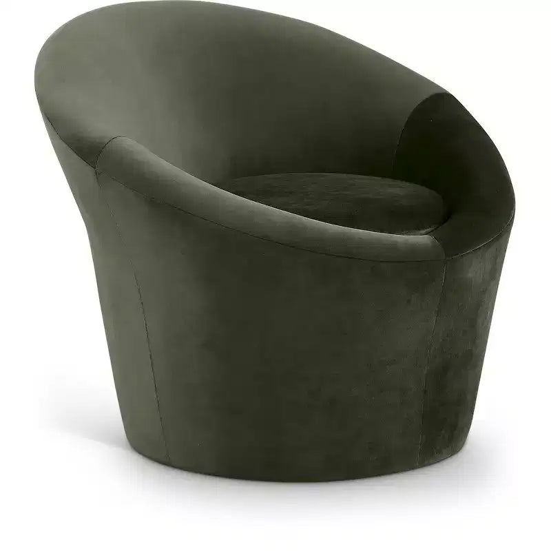 Fauteuil d'appoint en velours – Siège simple | Beige / Noir / Marron / Camel / Cognac / Crème / Vert / Fauve / Taupe