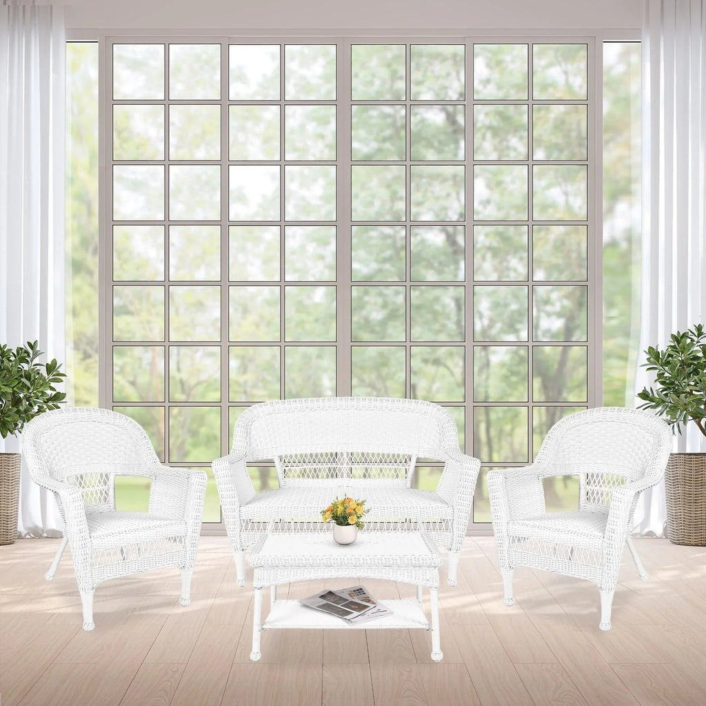 Wicker Patio 4-piece Conversation Set