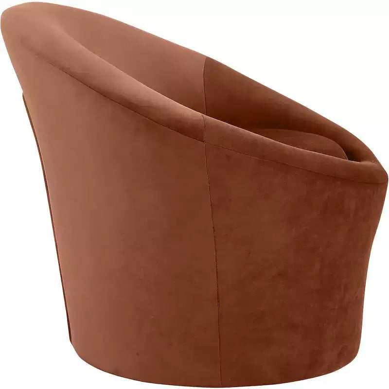 Fauteuil d'appoint en velours – Siège simple | Beige / Noir / Marron / Camel / Cognac / Crème / Vert / Fauve / Taupe