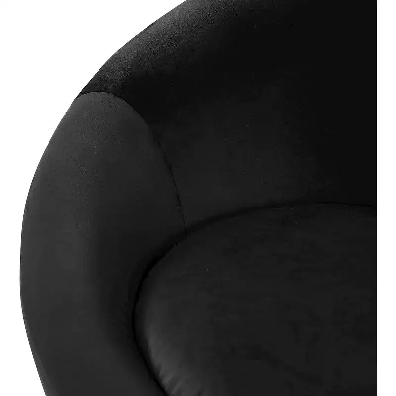 Fauteuil d'appoint en velours – Siège simple | Beige / Noir / Marron / Camel / Cognac / Crème / Vert / Fauve / Taupe