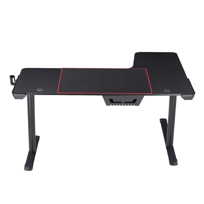Devan - Bureau d'ordinateur et de jeu contemporain noir en métal de 6 pouces par Furniture of America