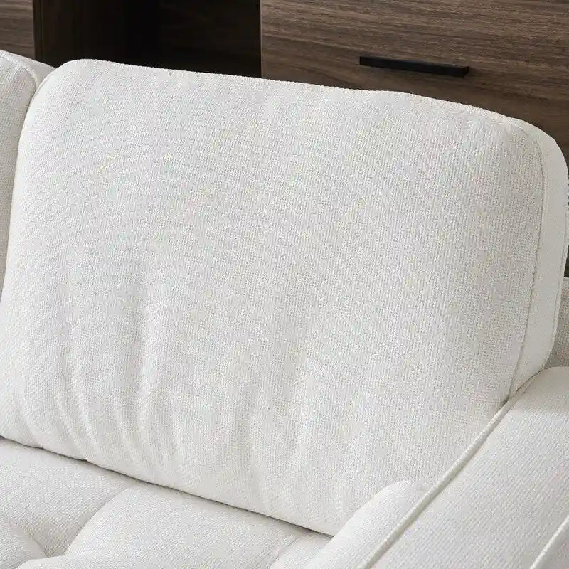 Trzyosobowa modułowa sofa pokojowa ze złotymi nóżkami trójnogami