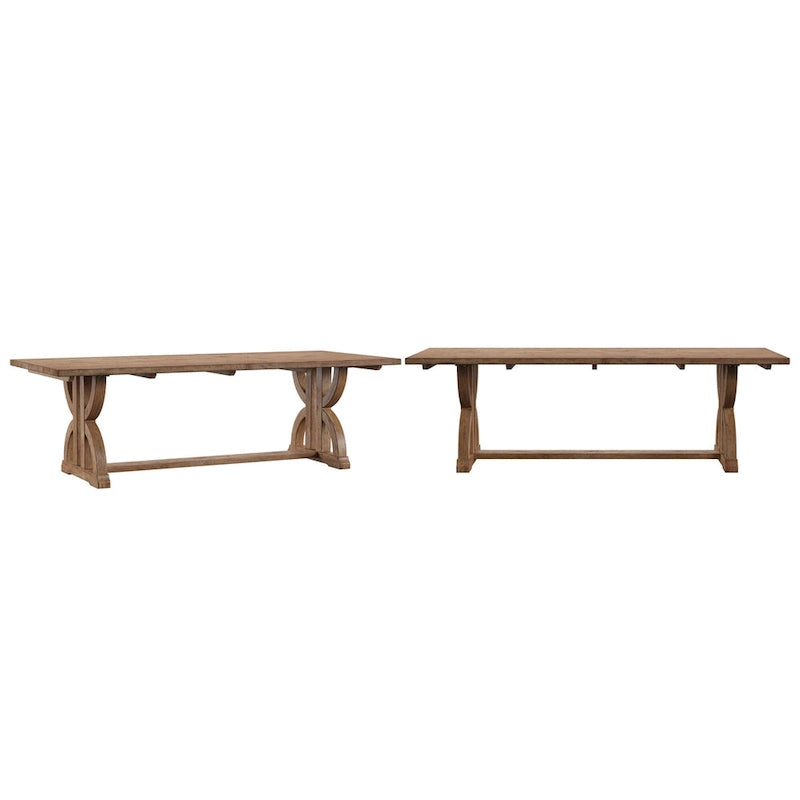 Table de salle à manger rectangulaire en bois recyclé Bratislava - Marron