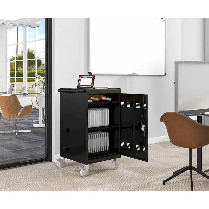 Chariot et armoire de recharge mobile