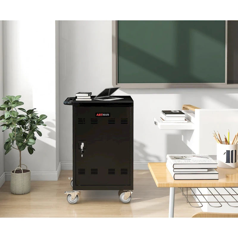 Chariot et armoire de recharge mobile