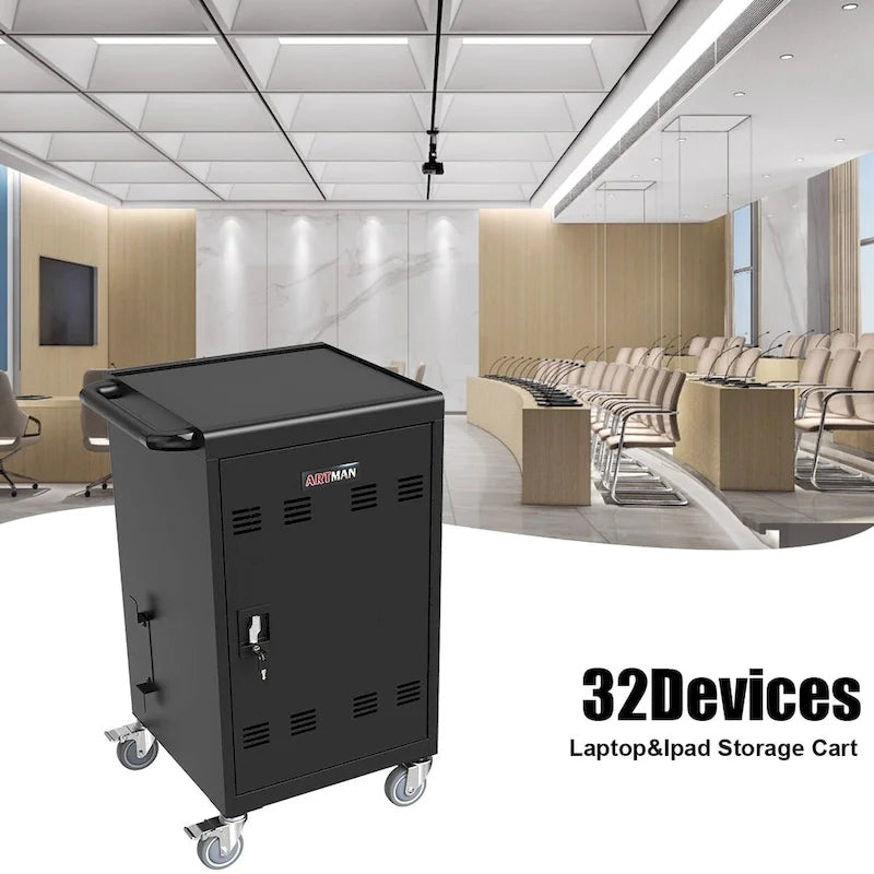 Chariot et armoire de recharge mobile