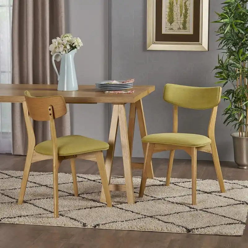 Christopher Knight Home Chaise de salle à manger Abrielle en tissu, style milieu du siècle - N/A