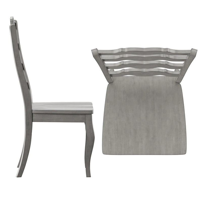 Chaises de salle à manger Ronda en bois, dossier échelle (Lot de 2)
