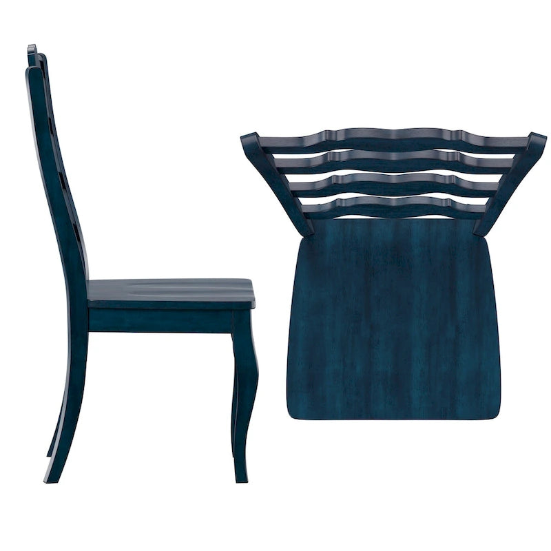 Chaises de salle à manger Ronda en bois, dossier échelle (Lot de 2)