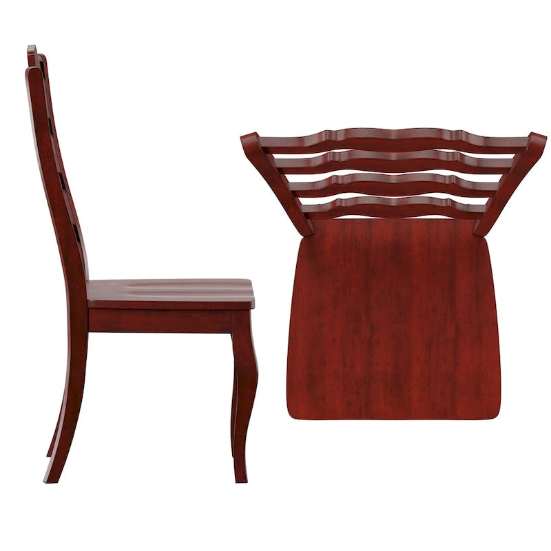Chaises de salle à manger Ronda en bois, dossier échelle (Lot de 2)
