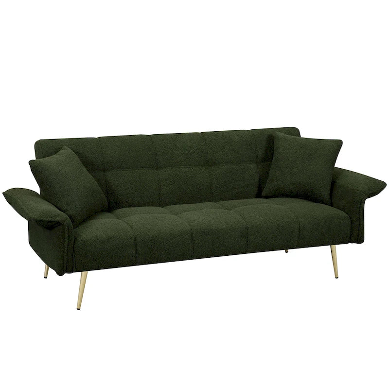 Rozkładana podwójna sofa z rozkładanymi podłokietnikami - 31,10 x 70,00 x 31,49