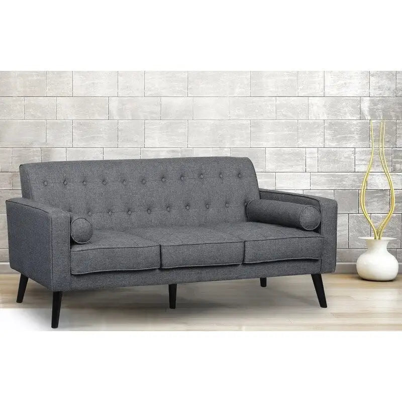 Wypoziomowana pikowana sofa Valadez w stylu mid-century