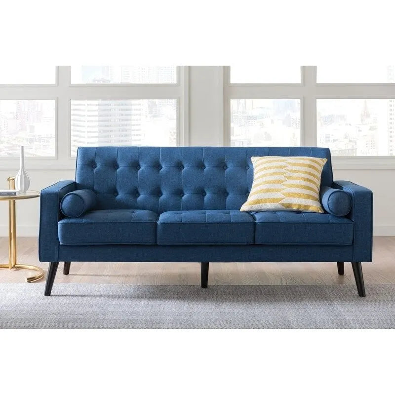 Wypoziomowana pikowana sofa Valadez w stylu mid-century