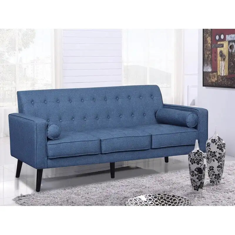 Wypoziomowana pikowana sofa Valadez w stylu mid-century