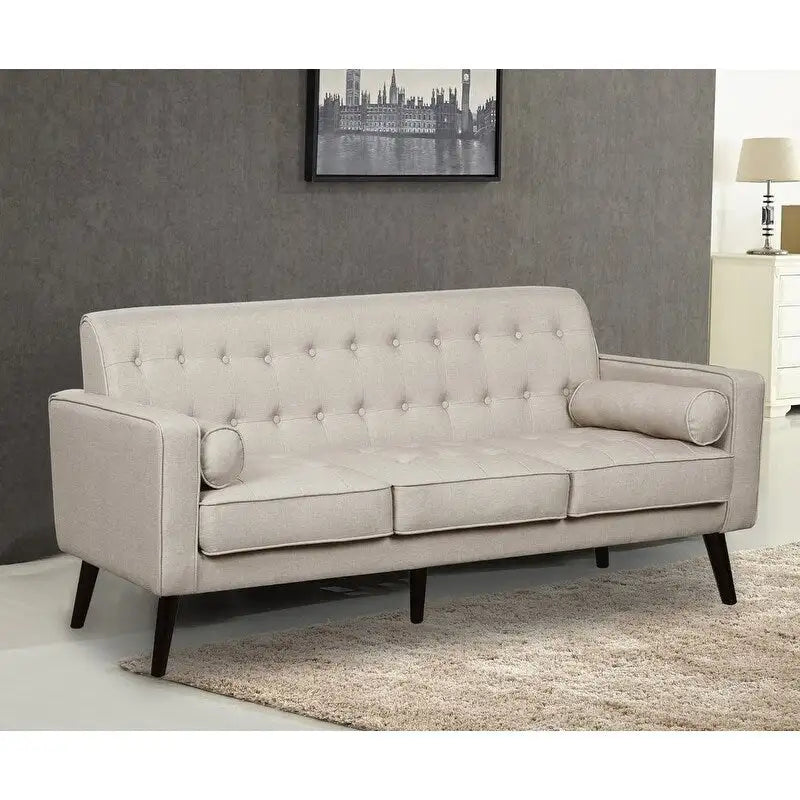 Wypoziomowana pikowana sofa Valadez w stylu mid-century