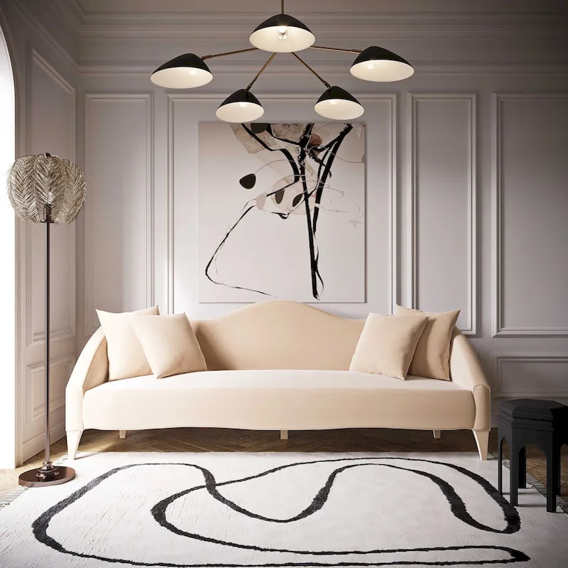 Canapé en velours Naya – 96 larg. x 36,2 prof. x 34,3 haut.