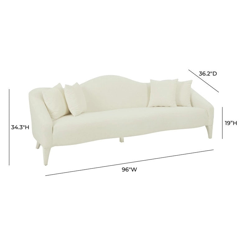 Canapé en velours Naya – 96 larg. x 36,2 prof. x 34,3 haut.