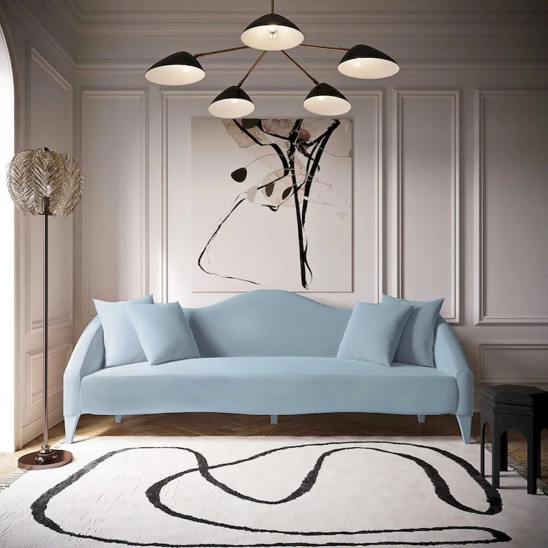 Canapé en velours Naya – 96 larg. x 36,2 prof. x 34,3 haut.