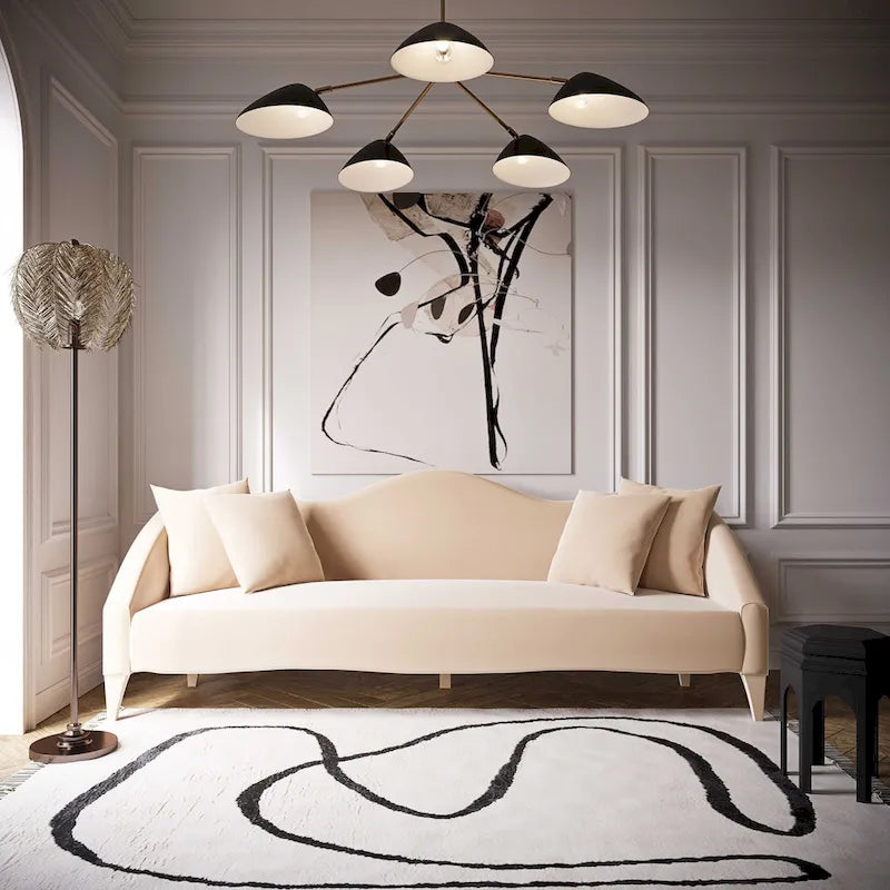 Canapé en velours Naya – 96 larg. x 36,2 prof. x 34,3 haut.