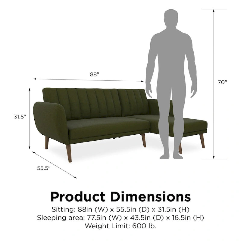 Narożna sofa futon The Novogratz Brittany