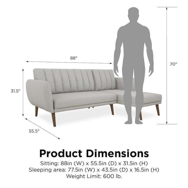 Narożna sofa futon The Novogratz Brittany
