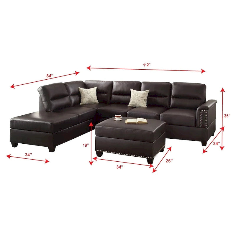Zestaw Bobkona Toffy — narożna sofa z otomaną (lewa lub prawa)