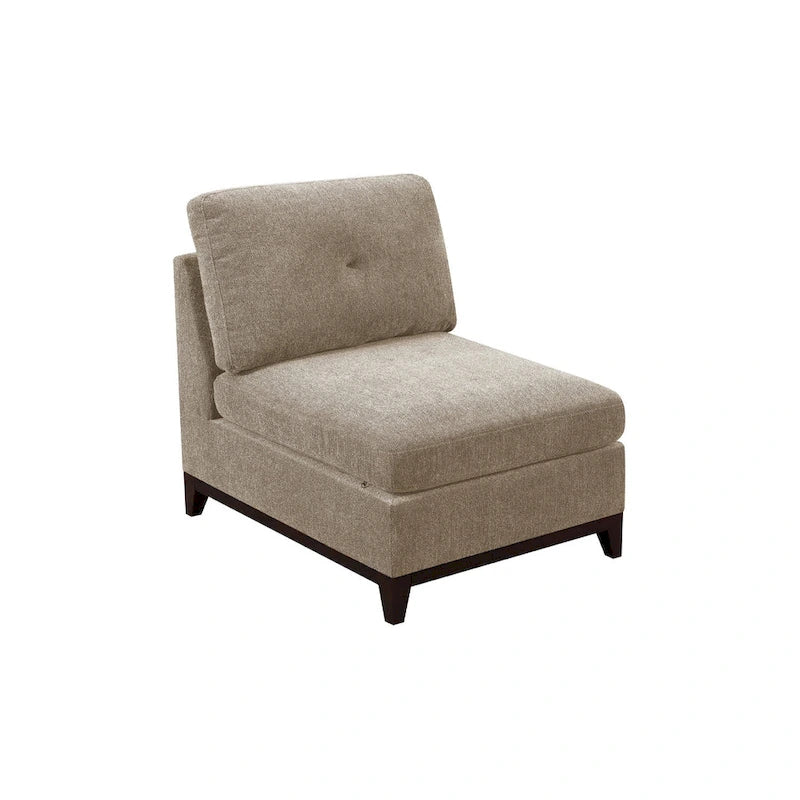 Modułowa sekcyjna sofa chenille w kolorze camelowym