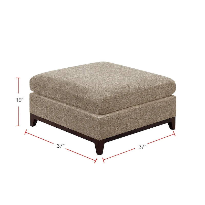 Modułowa sekcyjna sofa chenille w kolorze camelowym