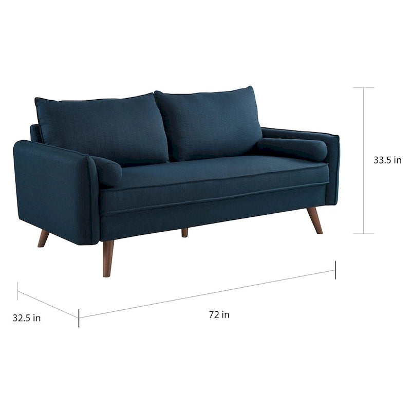 Canapé en tissu rembourré Carson Carrington Hedeby - 32.5L x 72W x 33.5H