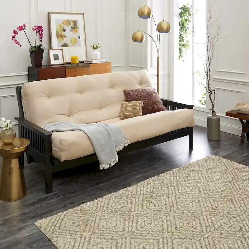 Matelas de futon double ivoire