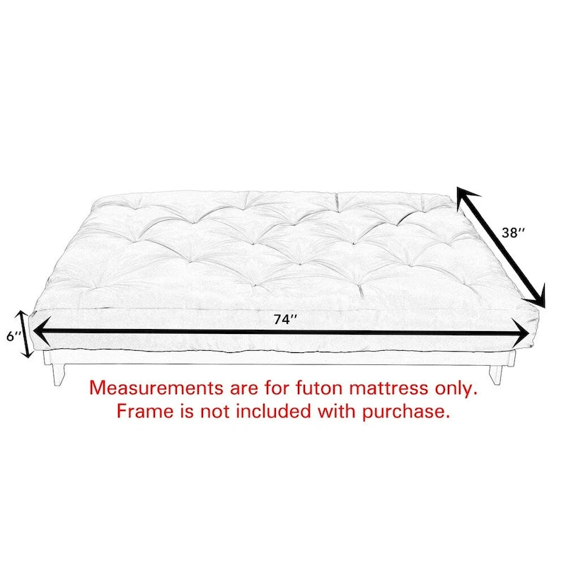 Matelas de futon double ivoire